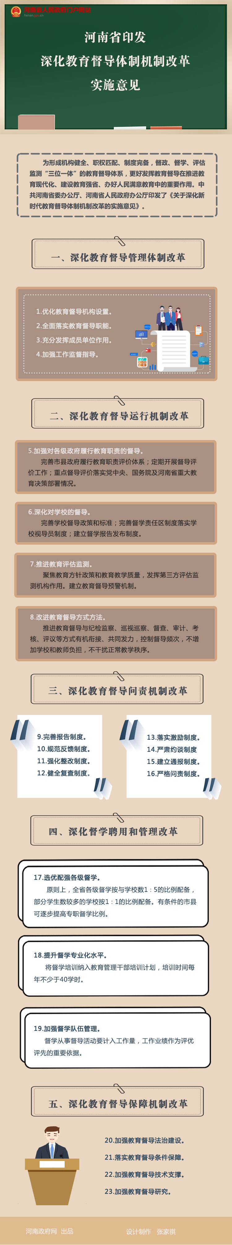 河南省印发 深化教育督导体制机制改革实施意见